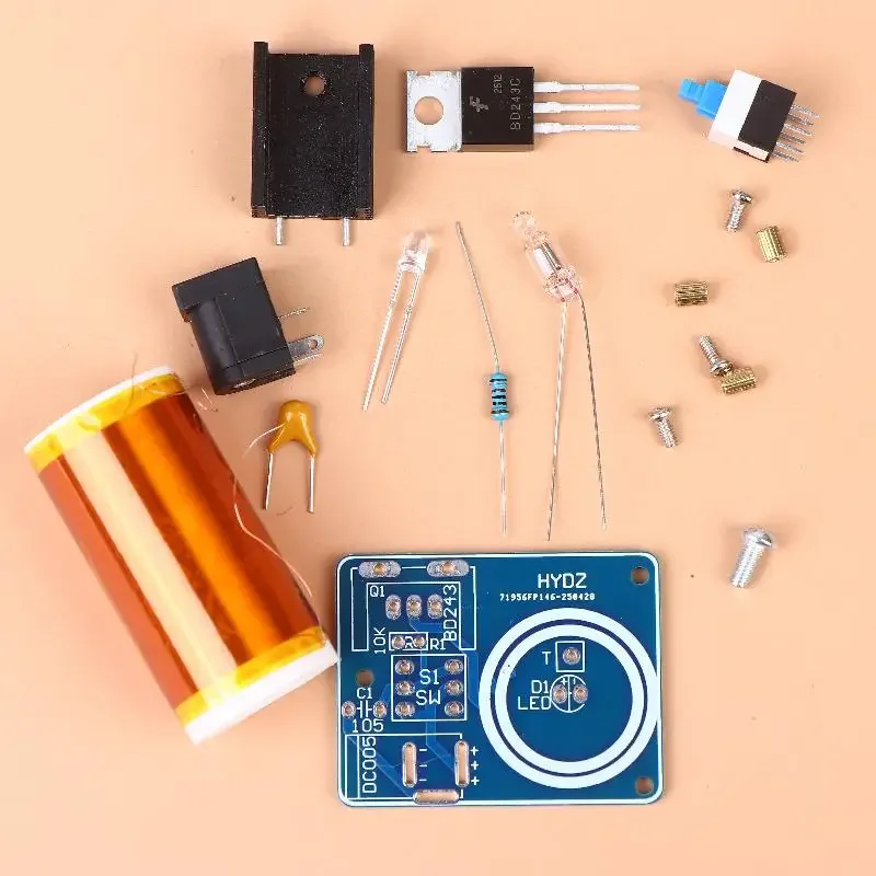 1Pcs Mini Coil Kit DIY Welding Kit Hand Soldering Practice Set Electronics Project Kit Air Lighting Magic Props