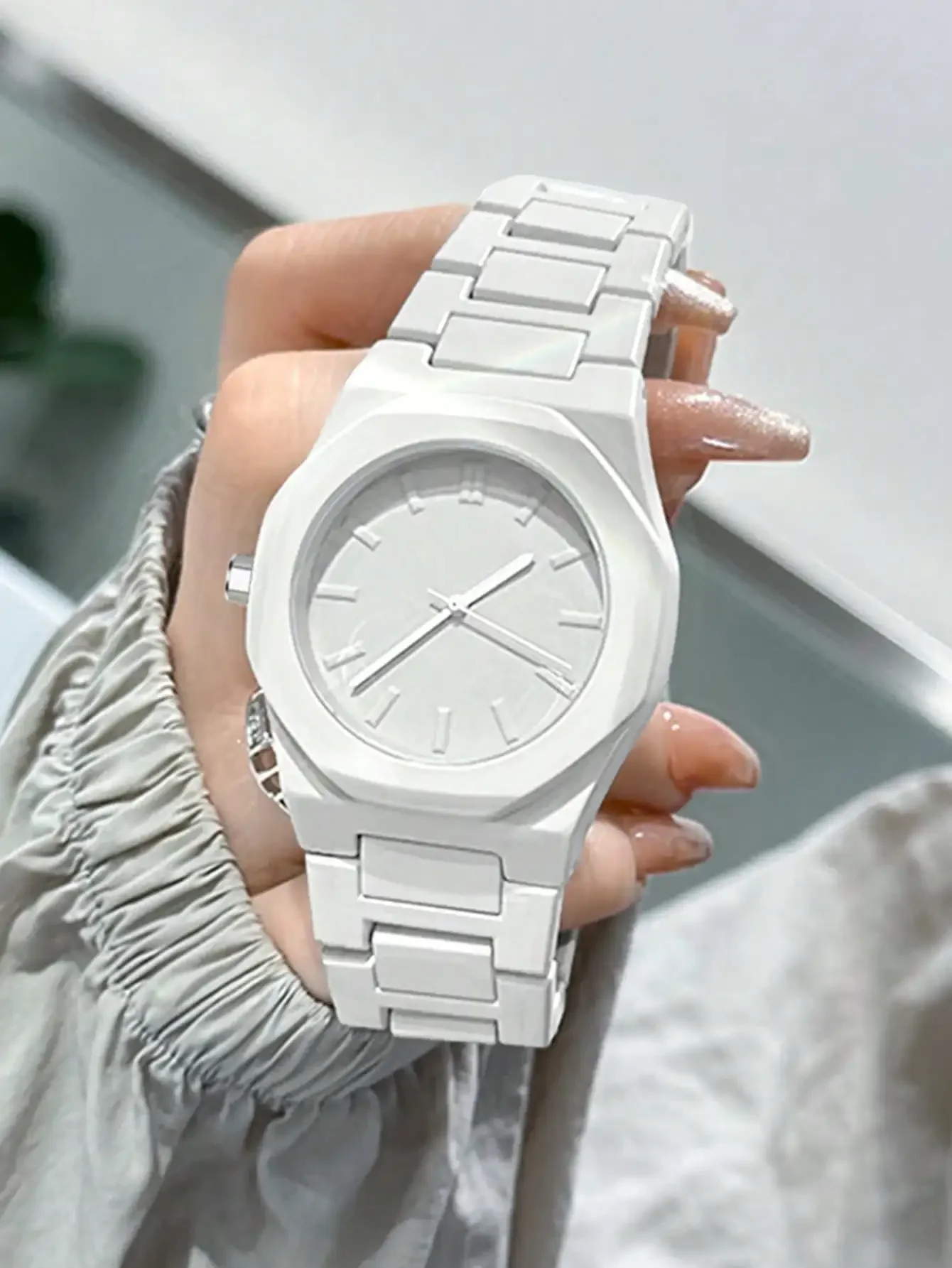 Plastic Quartz Men's Watch, Minimalist Business Solid Color Versatile Daily Commute Gift Box Watch sj25072415999612000