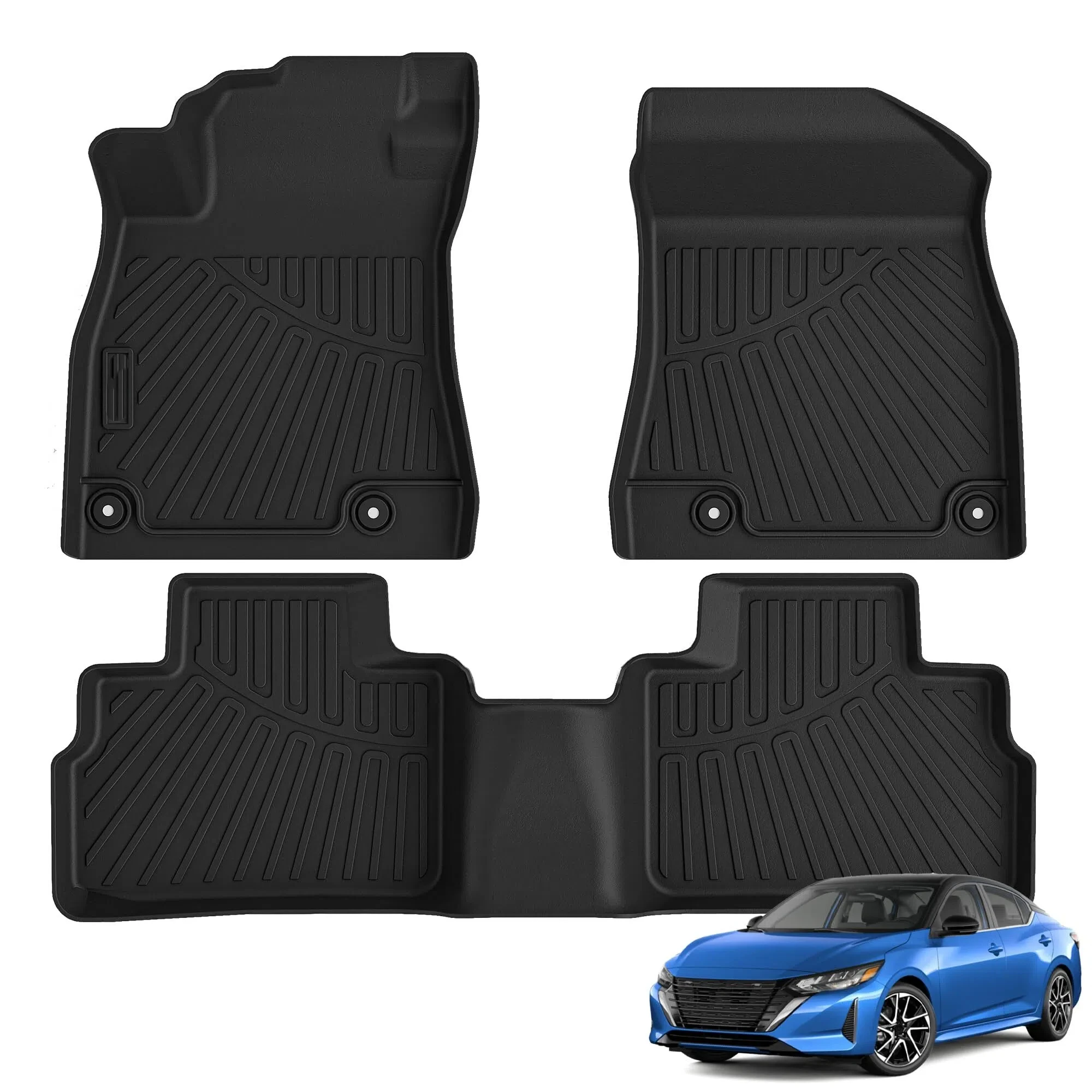 

Всепогодные напольные коврики, грузовой коврик, подходящий для Nissan Sentra 2020-2025, вкладыши из TPE Sentra, комплект аксессуаров, всесезонная защита без запаха