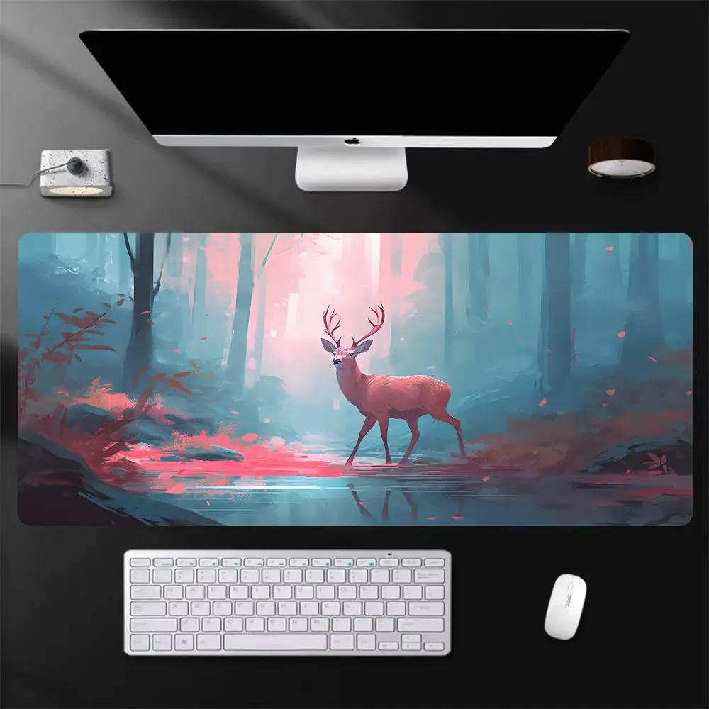 

R-Reindeer Mouse Pad Mousepad Large Gaming Mouse Pad LockEdge Thickened Computer Keyboard Table Desk Mat