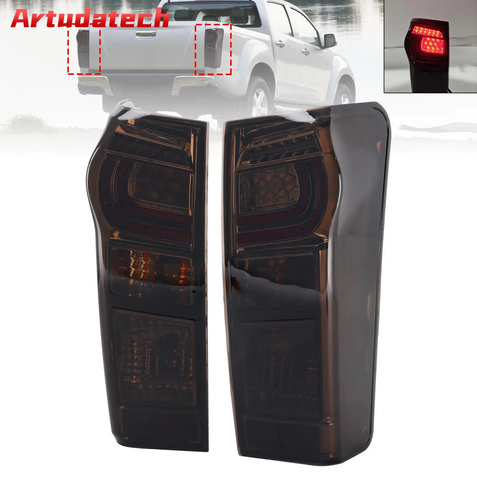 

Artudatech пара светодиодных задних фонарей для ISUZU D-MAX DMAX 2012 203 2014 2015 2016 2017 2018 2019 автомобильные аксессуары