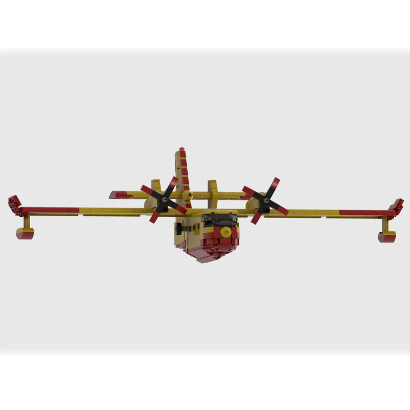 MOC-220948 CL-415 Baustein Montage Kanadische Amphibien Propeller Flugzeug Modell Set Kreative Geschenk Desktop Dekoration 919P