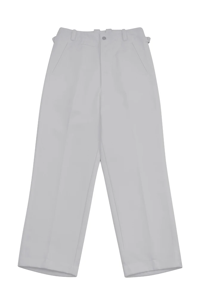 GUDD-041 WWII German Elite White Officer Gabardine Straight Trousers