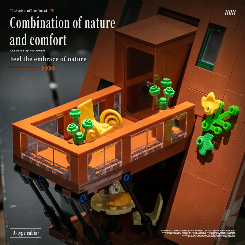 Puzzle 3D Giocattoli modello di assemblaggio fatti a mano, casa in legno naturale foresta vintage, ornamenti modello vista architettonica, regalo, XT117