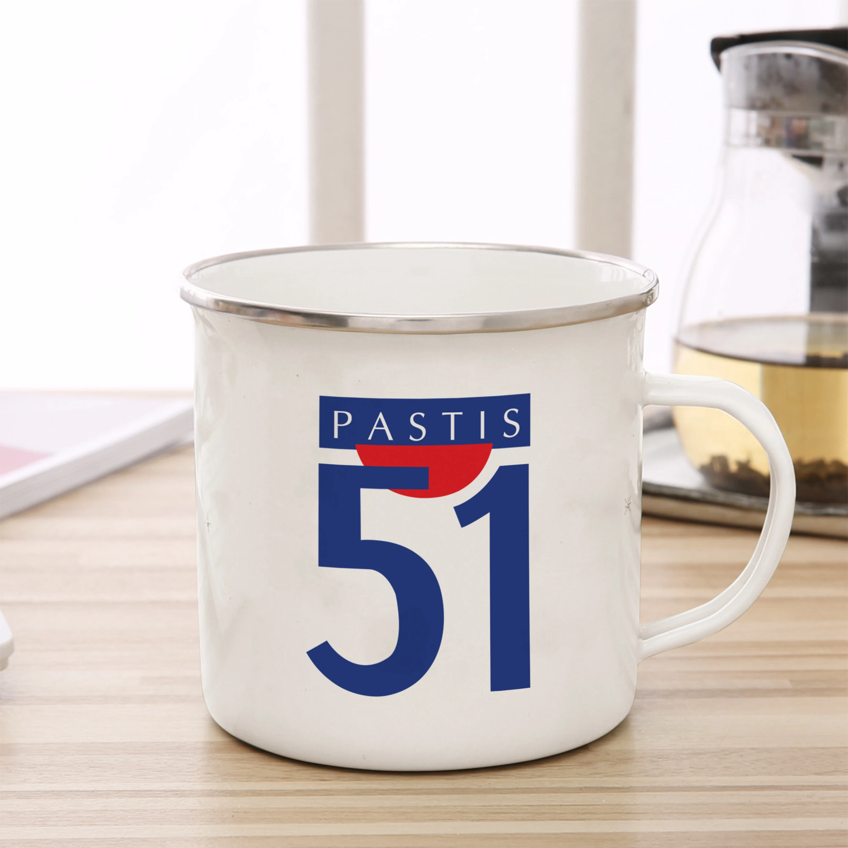 pastis 51 Enamel coffee cup wine beer juice drink tea cup mug home kitchen wine set