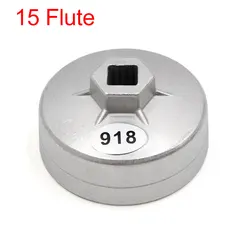 uxcell 918 Aluminum Alloy Car 74mm Inner Dia 15 Flute Oil Filter Cap Wrench Socket Removal Tool