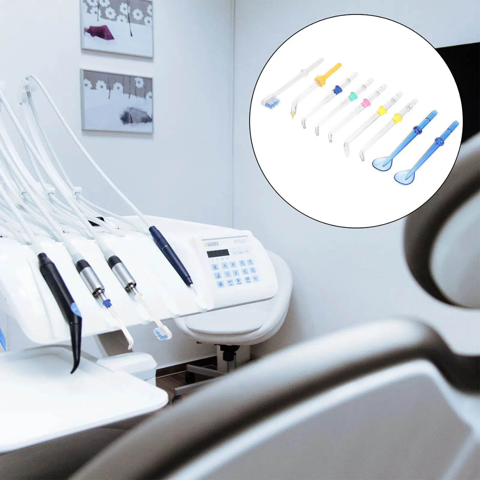 

9Pcs Water Floss Jet Tips Replacement Heads Durable Nozzle for Oral Irrigator Compatible Models Nozzle for Water Floss