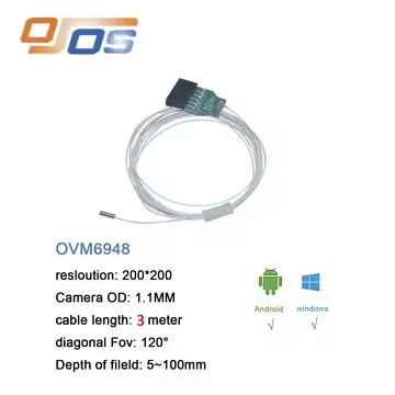 Medical Grade 0.65*0.65mm Size Endoscope Sensor Module with 2.5m Shielded Cable for Ureteroscope & Bronchoscope