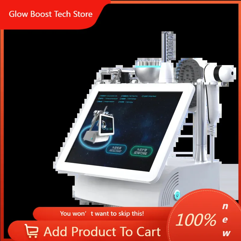 

GB2024 Новые поступления Многофункциональное 15-дюймовое высокочастотное устройство для массажа кожи головы 5 в 1 для спа-салона для волос