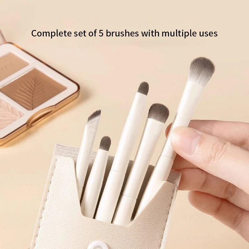 5/8/10 Stück Natürliches Augen-Make-up-Pinsel-Set, Detail-Lidschattenpinsel, Make-up-Pinsel, Weiß, Ultra-Weich, Lidschatten-, Eyeliner-Make-up-Werkzeug