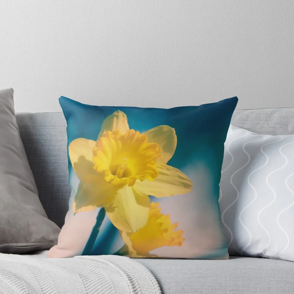 Daffodils Throw Pillow Christmas Cushion For Home pillow cover christmas pillow