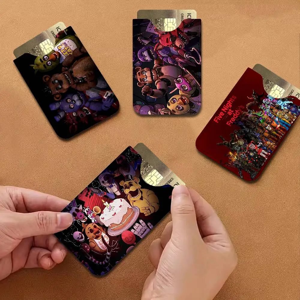 F-FNAF Five-nights-At-Freddys Credit ID Business Card Holder, Practical Pocket Gift for Outdoor Driving & Daily Use
