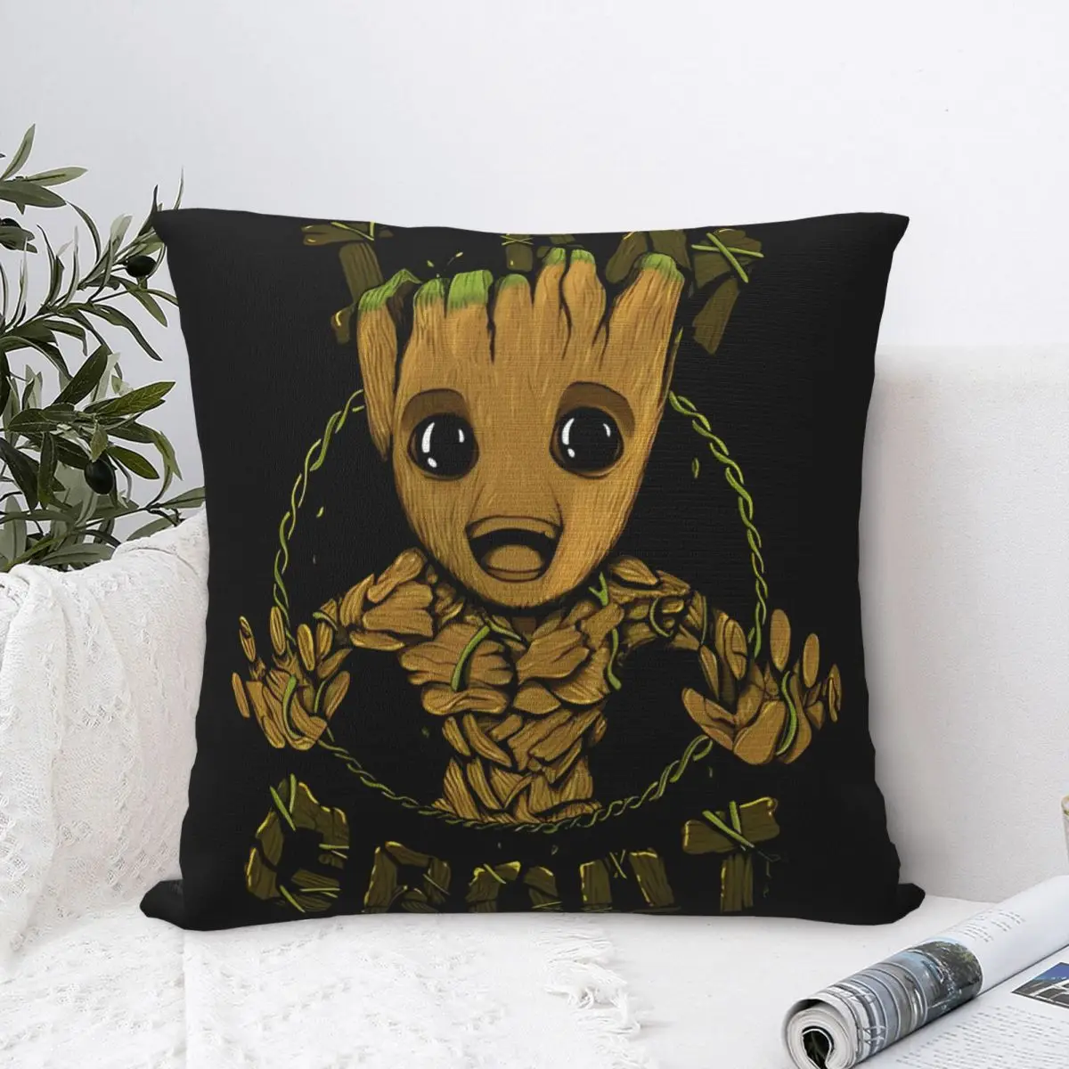 Guardians Of The Galaxy Groot Pillowcases Soft Polyester Cushion Cover Decoration Pillow Case Cover Home Zipper