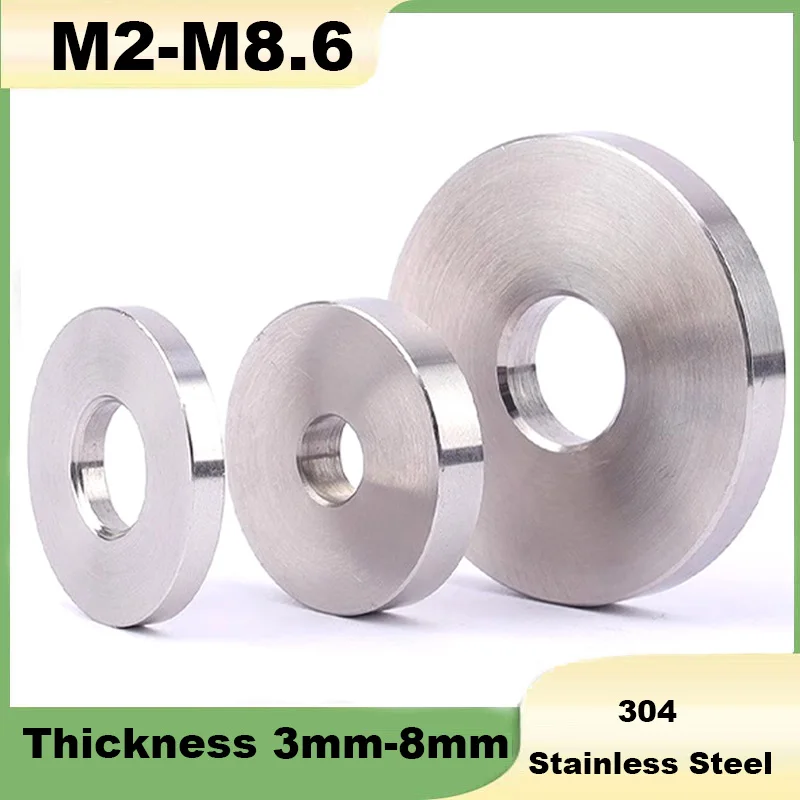 Enlarged Gasket M2 M3 M4 M5 M6 M7 M8 M8.6 304 Stainless Steel Smooth Extra Thickness Washers Lathe-machined Flat Washer