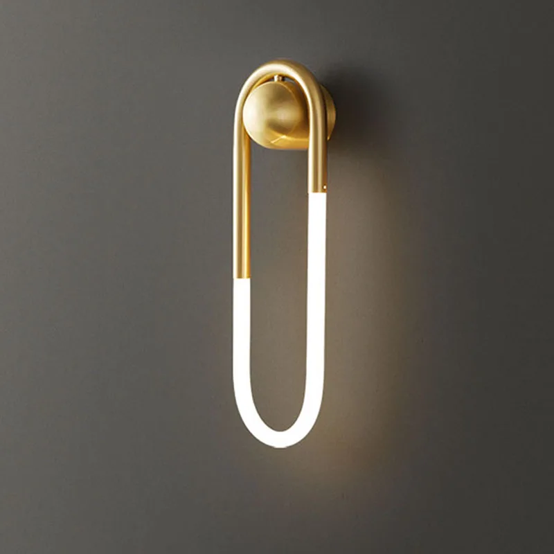 

European Style Light Luxury All Copper Home Lighting Bedroom Bedside Led American Retro Wall Lamp Study Adjustable Reading Light
