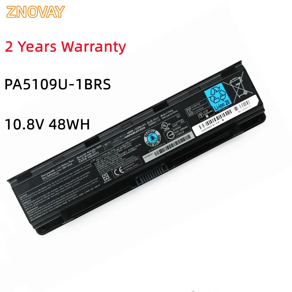 ZNOVAY PA5109U PA5109U-1BRS PA5110U Battery for Toshiba C40 C45 C50 C50D C55 C55D C55DT C55T C70 C75DT Series PABAS272 48WH