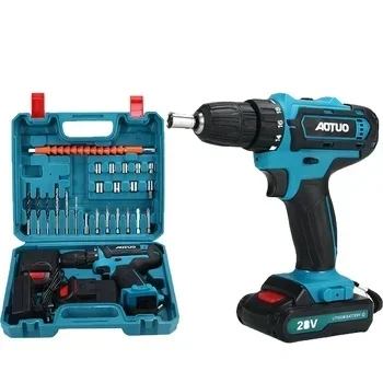 

-for Custom 21V Portable Cordless Drill Multifunction Electric Hand Drill Kits Industrial Rechargeable Lithium Electric Drill