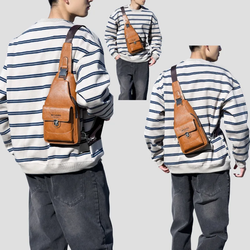 

Мужской и женский рюкзак через плечо большой вместимости с водонепроницаемой пряжкой и молнией, простой рюкзак на одно плечо