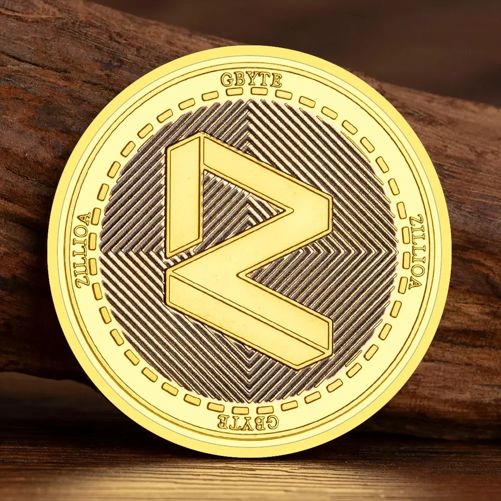 Pièces de monnaie de crypto-monnaie Byteball plaquées or, Souvenirs de crypto physique et pièce commémorative sans monnaie