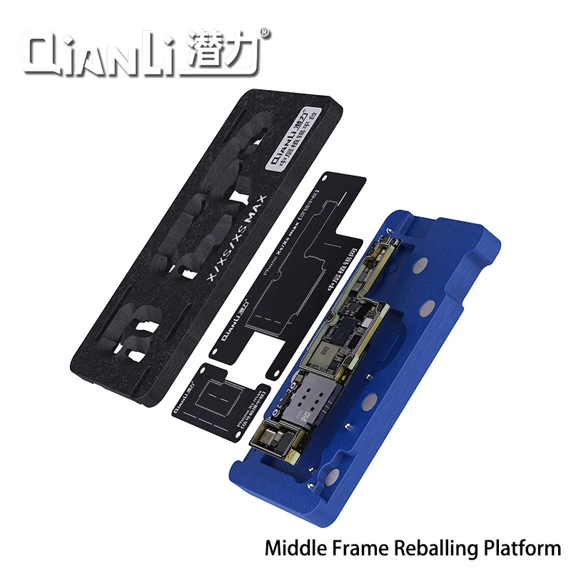 QianLi Middle Frame Reballing Platform Motherboard Fixture BGA Reballing Stencil Plant Tin For iPhone X 11 12mini 13 14Pro Max