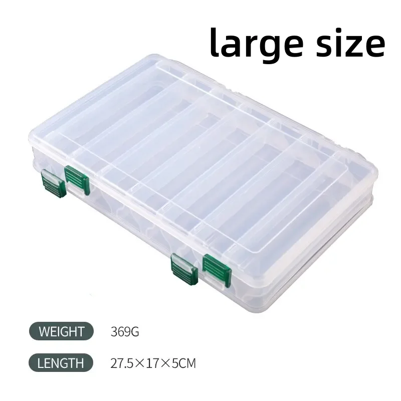 10/14 Compartment Double Sided Large Fishing Tackle Box for Storage Big Baits Sea Fishing Lure High Strength Fishing Tackle Box image 5