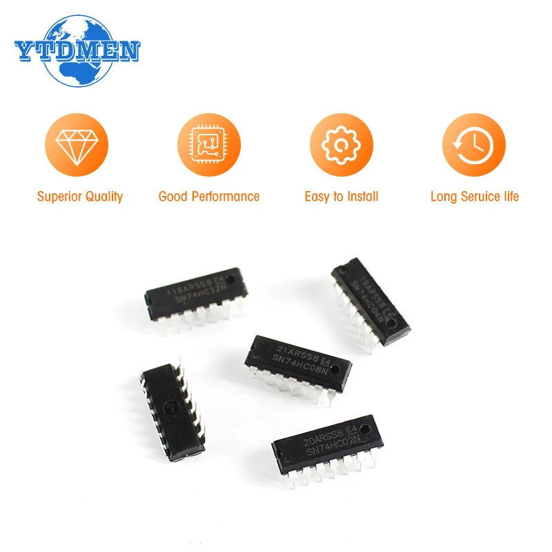 50PCS Integrated Circuit Logic IC SN74HC00N SN74HC02N SN74HC04N SN74HC08N SN74HC32N DIP-14 74HC00 74HC02 74HC04 74HC08 74HC32