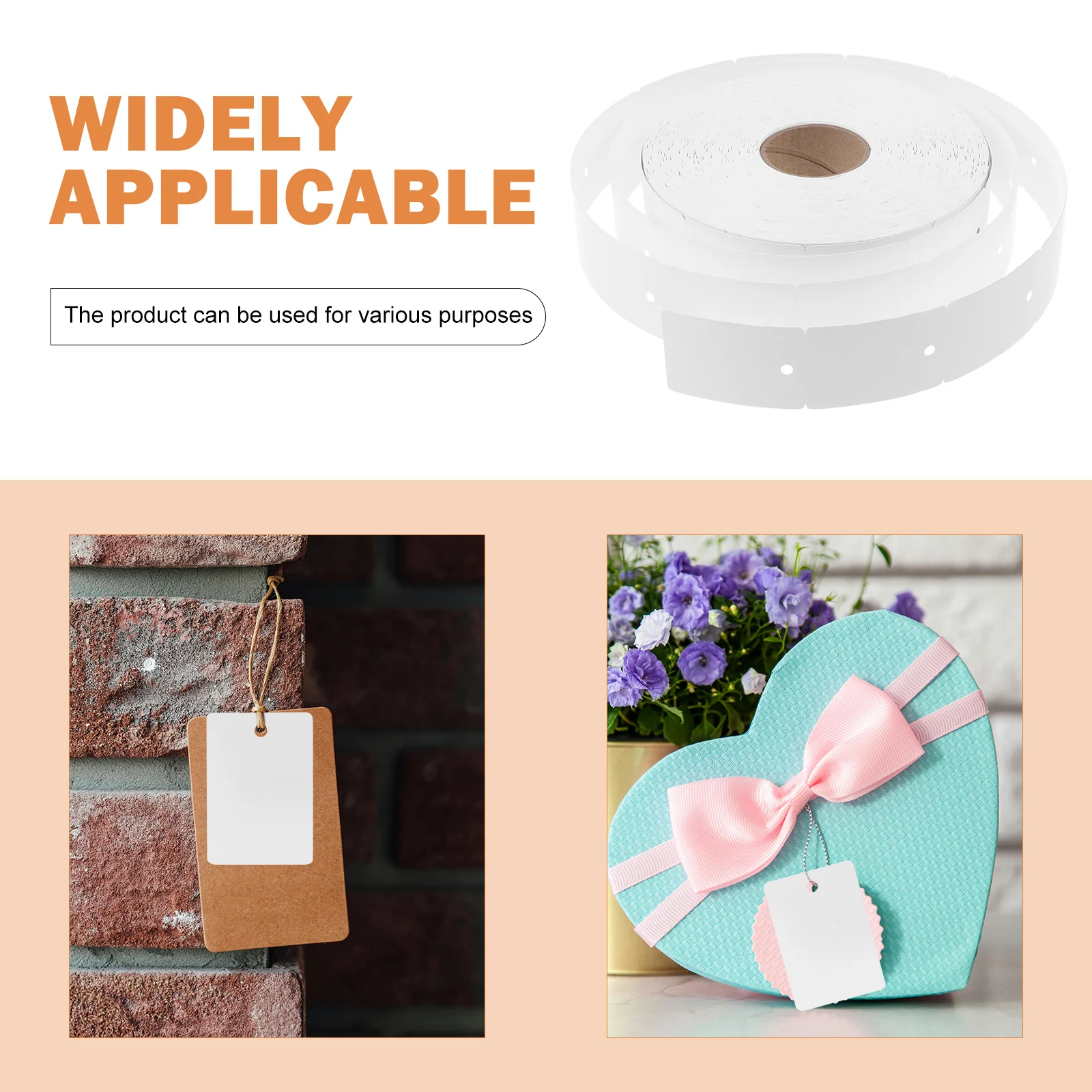 

1 Roll Blank Printable Tag Thick Clothes Label Multi-Function Printer Tag for Clothing and Printing Blank Label