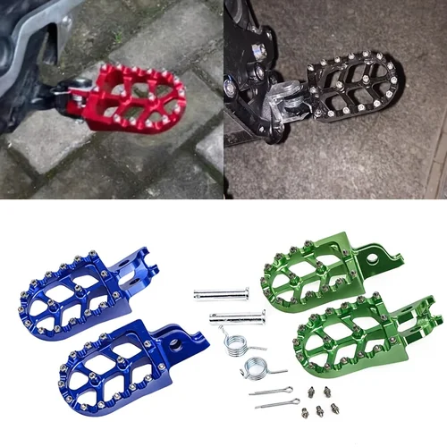 Reposapiés para motocicleta, pedales de clavija para CR125 CR250 CRF 450X 250RX 450RX KX250F KX250 KX450F KX450 KLX450R Dirt Pit