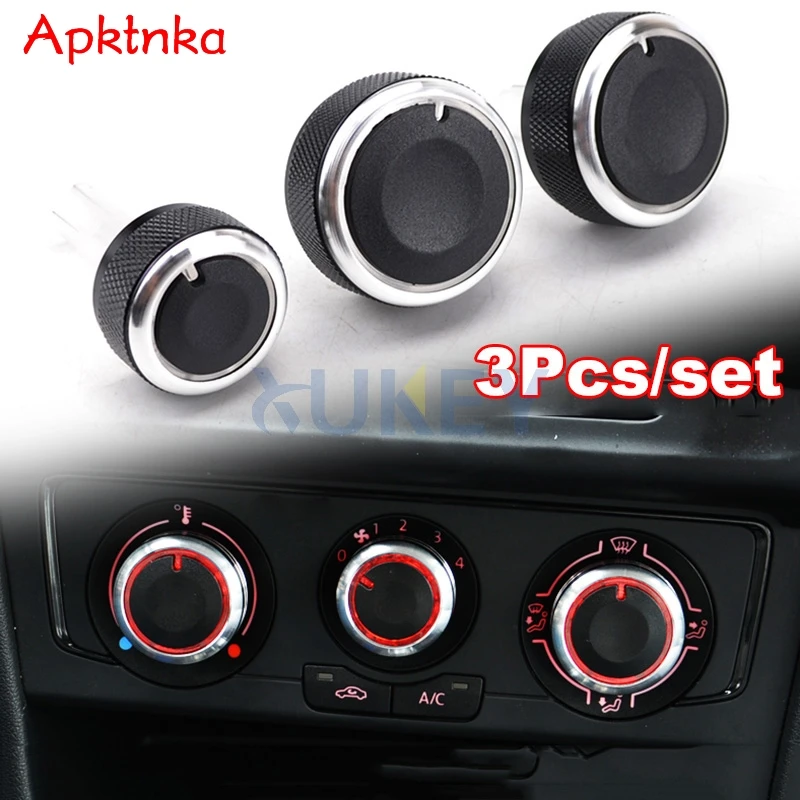 Apktnka For SEAT Arosa Leon MK1 Toledo MK2 1M Heater Climate Control Panel Switch Knob Knobs Buttons Dials Ring Accessories