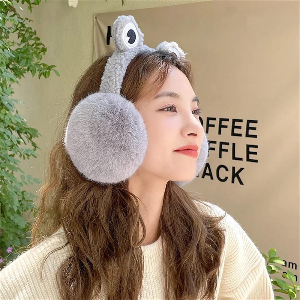 Frog Earmuffs Winter Soft Ear Muffs Women Men Warm Plush Gift Blindfold Cute Cartoon For Kid Student Cute Earmuffs For Kid Cover