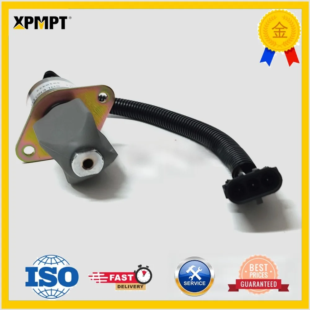 1 pcs 3919422 Fuel Shutdown Solenoid 12V for Heavy Equipment