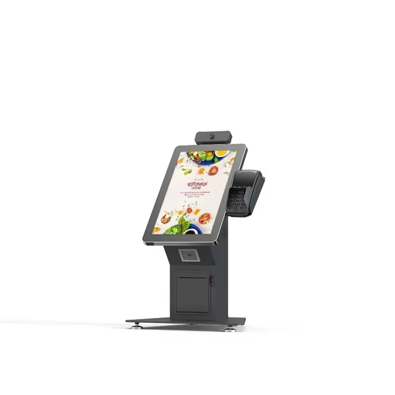 Floor Stand/Desktop Self Service Ordering Kiosk Touch POS System for Cafes and Restaurants