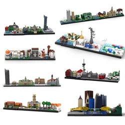 MOC City Skyline Architecture Sets Maldives Leipzig Cambridge New York Museum Cathedral Darmstadt Building Blocks Kid Toys Gift