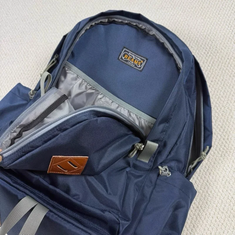 ナイロン機能防水ロイヤルブルービームズバッグ日本のストリートレトロアウトドア旅行多機能バックパック男性女性