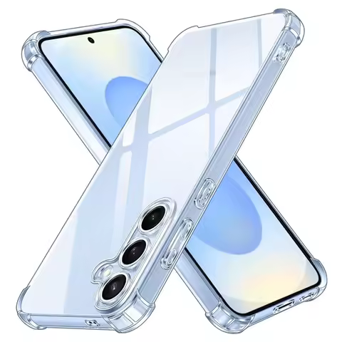 Clear Phone Case For Samsung Galaxy S25 S24 S22 Ultra S23 Plus Fe Silicone Soft Case For Samsung A16 A26 A36 A56 A55 A35 A15 A54
