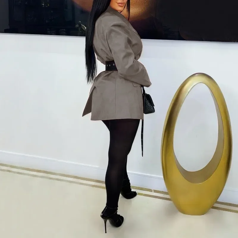 GUWU أزياء الخريف الجانب الدانتيل متابعة الخصر طويلة الأكمام المرأة الحلل