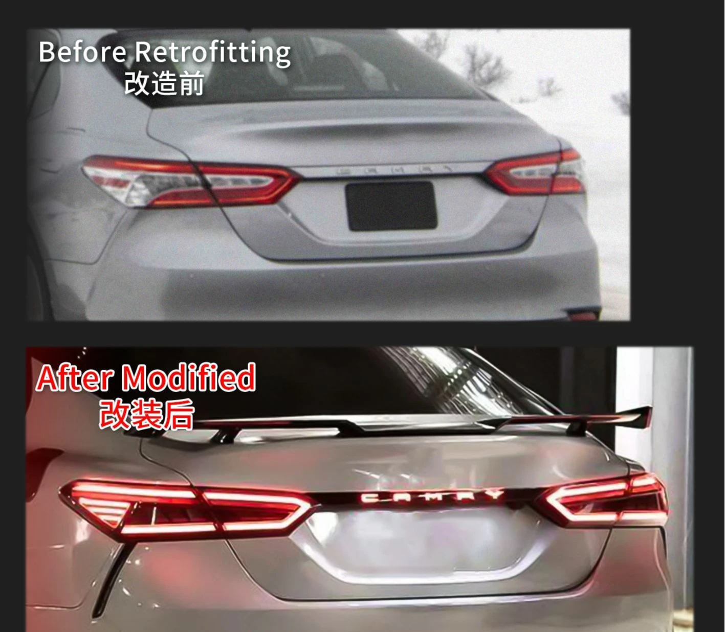 Suitable for 18-23 Toyota 8th generation Camry tail light assembly modified LED streamer running lights