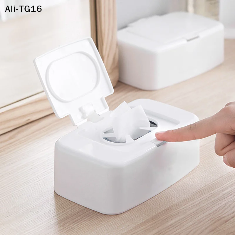【TG16】1Pc 2026 New White Wet Tissue Box Wipe Dispenser Portable Wipes Napkin Storage Box Holder Container view 6