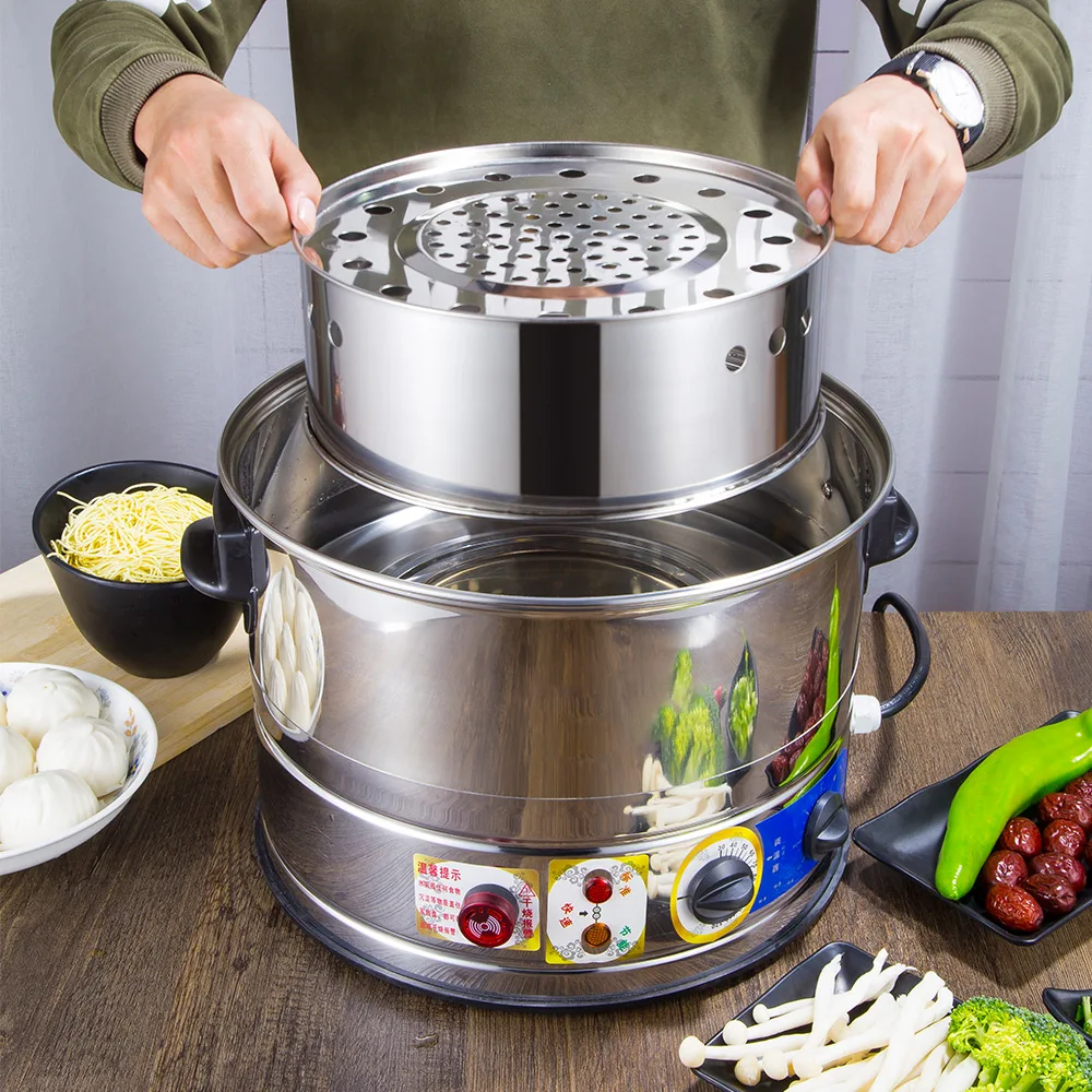 52CM Four Layers Steamer Multi-function Bun Food Steamer Breakfast Electric Steam Machine