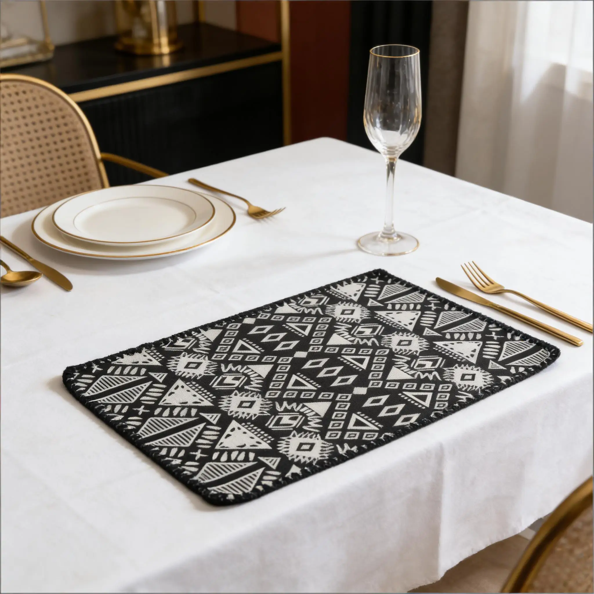 30x45cm Cotton Linen Placemats Woven Cloth  for Dining Table Kitchen Tabletop Place Mats