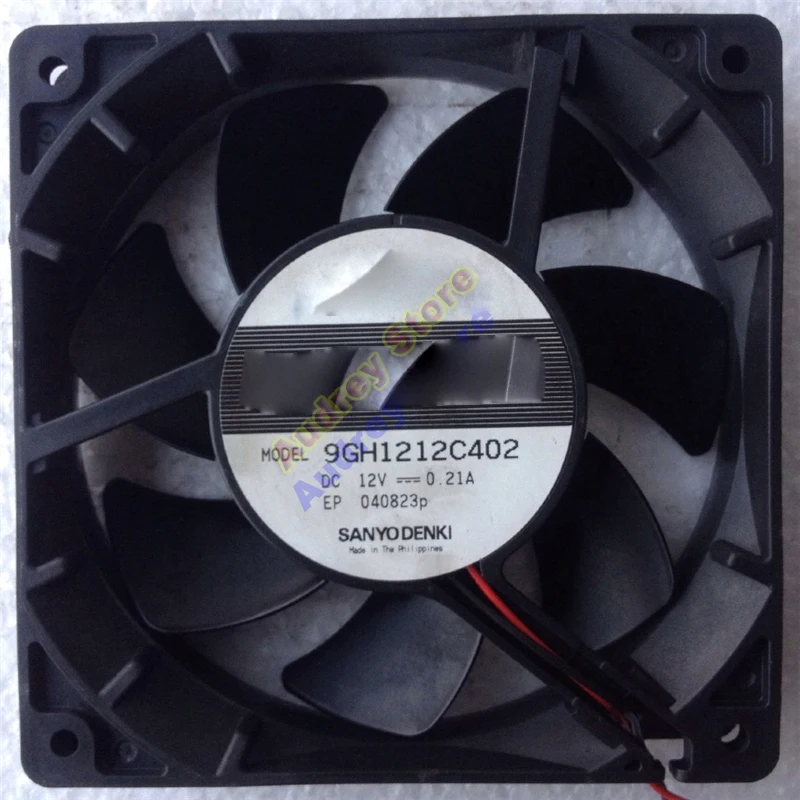 used SANYO 12025 12cm DC12V 0.21A 2.52W 9GH1212C402 2-pin fan double bearing air blower