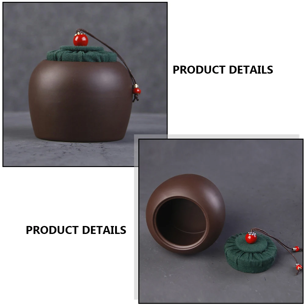 

Tea Packaging Box Ceramic Wood Cloth Sealed Jars Food Storage Containers Mini Cans Moisture Proof Insect Proof Safe