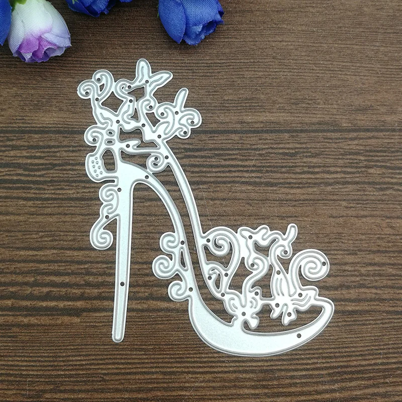 High Heels Lace Metal Dies Scrapbooking Metal Cutting Dies Craft Stamps die Cut Embossing Card Make Stencil Frame