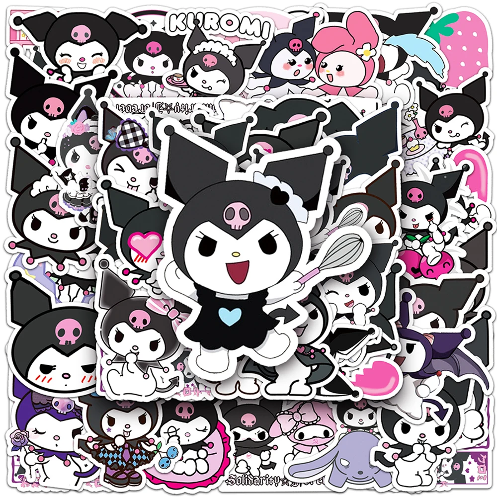 

10/30/50pcs Cartoon Sanrio Kuromi Graffiti Stickers Anime Decals DIY Skateboard Phone Luggage Cute Waterproof Sticker Toys Gifts