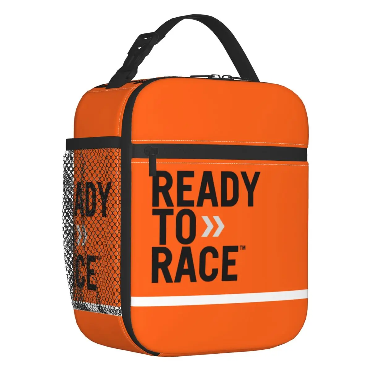 Sac à lunch isotherme avec logo prêt à courir, fourre-tout portable pour le travail, l\'école, la nourriture, le sport de course de motocycliste, la