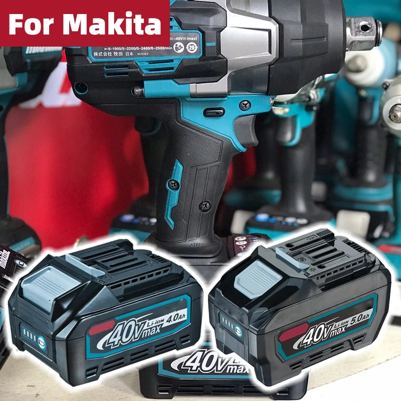 

Original For MAKITA 40V Max XGT 5.0Ah Battery 191L47-8 BL4050F 4.0Ah BL4040 with IP54 Water and Dust Resistance XGT Platform