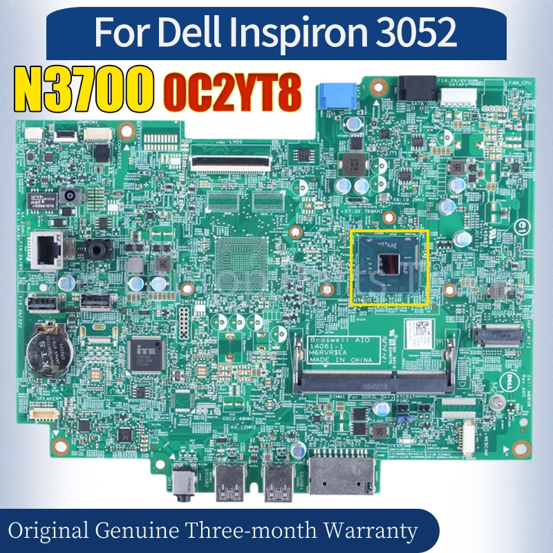 

14061-1 For Dell Inspiron 3052 Laptop Mainboard CN-0C2YT8 SR2A7 N3700 100％ Tested Notebook Motherboard