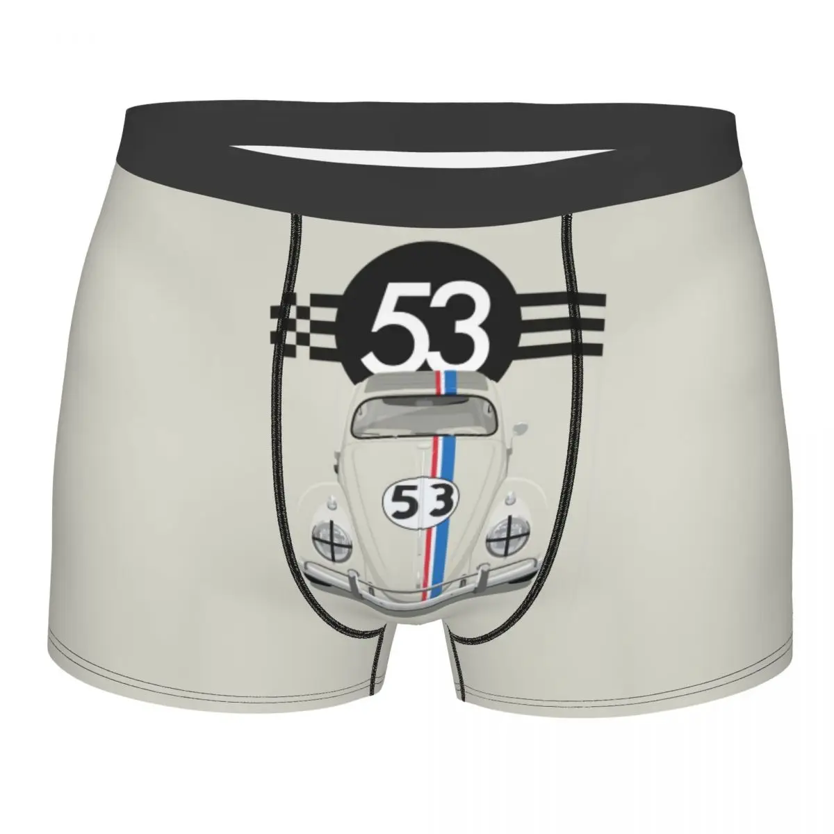 

Классические шорты-боксеры Herbie на заказ для мужчин, нижнее белье с 3D принтом, трусы, эластичные трусы