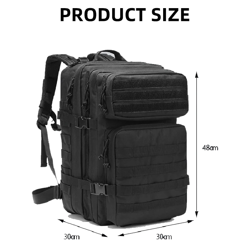 50L Tactical Backpack MOLLE Hiking Mountaineering Bag Camping Waterproof Outdoor Rucksacks Multi functional Expansion Backpack