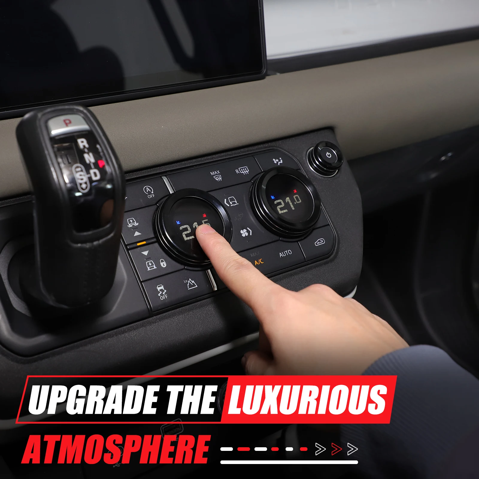 

Для Land Rover Defender 2020-2023 крышка ручки громкости центрального управления кондиционером кольцо управления кондиционером алюминиевый сплав